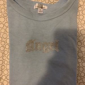 angel baby blue tee